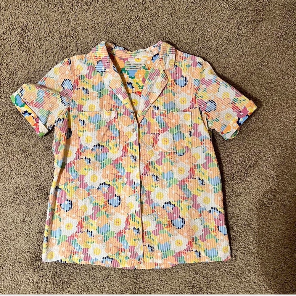 Urban Outfitters floral short sleeve button shirt